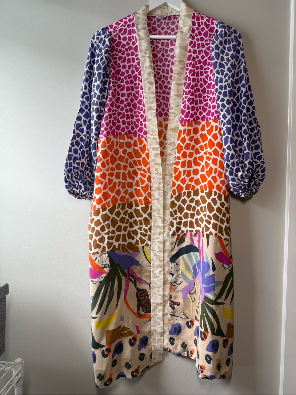 Brooke Webb for Anna & Ava Colorful Giraffe Animal Print Kimono One Size